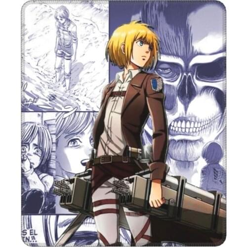 Armin From Shingeki No Kyojin Gaming Mouse Pad Attack on Titan Best Anime Japan Desk Mat Pads Rubber PC Table Decoration Cover