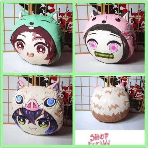 Anime Demon Slayer Kimetsu no Yaiba pillow toy Kamado Tanjirou Nezuko Hashibira stuffed doll warm hands pillow toy 46cm