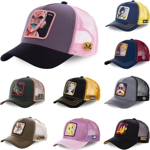 All Brand Anime Dragon Ball Z 62 Styles Snapback Cap Cotton Baseball Cap Men Women Hip Hop Dad Mesh Hat Trucker Dropshipping