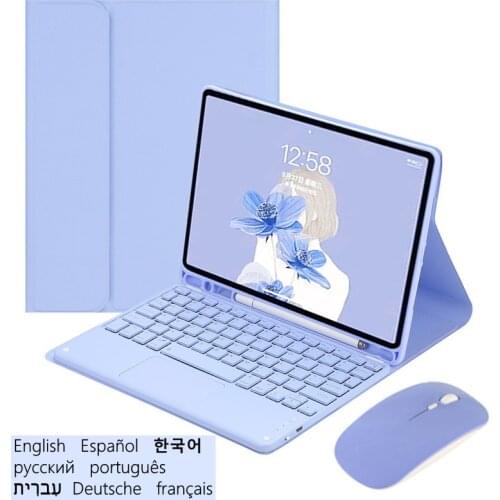 For Teclado iPad 2020 10.2 7th 8th Gen Case Touchpad Keyboard for iPad Pro 10 5 Air 3 2019 Cover Spanish Russian Korean Keyboard