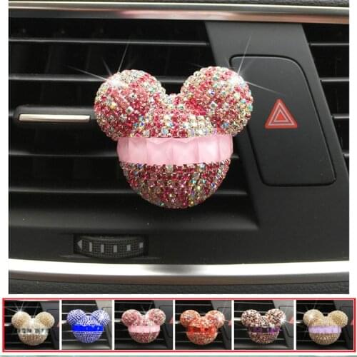 Lovely Kiki Car perfume Rhinestone Automobile air conditioner decorative Nice colorful Miqi car styling Perfumes 100 Original