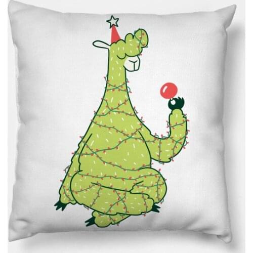 Christmas Tree Llama Pillowcases Decor for Home Noel Christmas Gifts Navidad 2020 Xmas Cristmas Decor Happy New Year 2021