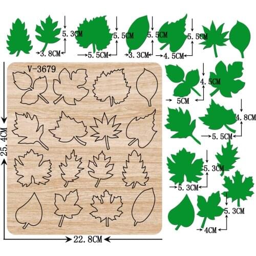 New leaf wooden dies cutting dies for scrapbooking Multiple sizes V-3679