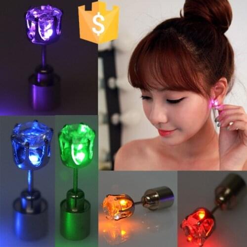 New Brand Stud Novelty Lights for Women Acrylic Flower Crystal Gem Stud For Girls and Boys party event 200pcs/lot