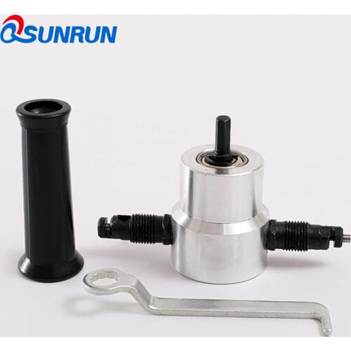 Free shipping 1Set double head metal sheet cutter Iron skin electric punching copper aluminum cutting tool