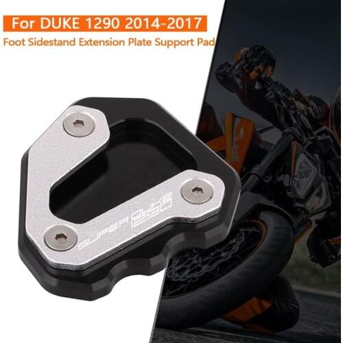 Motorcycle Kickstand Side Stand Enlarger Support Pad Puck Plate For DUKE 1290 Super Duke R 2013 2014 2015 2016 2014 2017