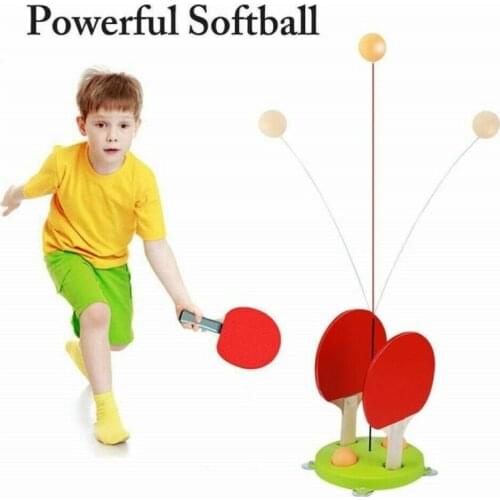 Portable Table Tennis Trainer Ping Pong Practice Sport Trainers Indoor Equipment Rebound Robot Soft Shaft Machine For Kid Adult