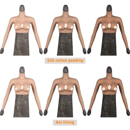 Realistic Silicone Half Body Breast Forms With Arm Crossdresser Artificial Boobs Enhancer D Cup For Trandsgender Tits