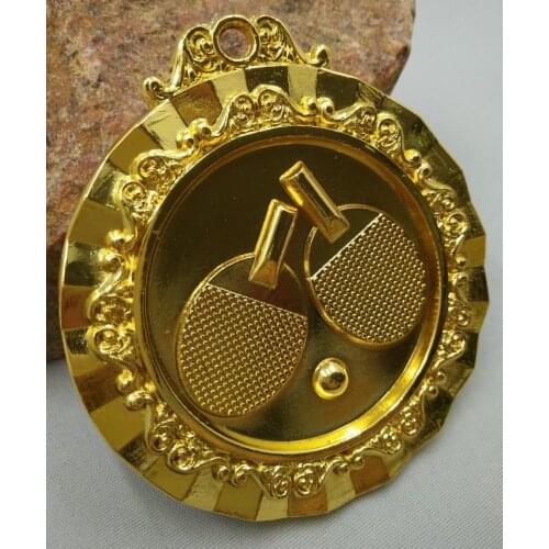 Silver medal Table Tennis Medal School Sports Make Double Color Gold Metallic And Silver Communication Ability/self