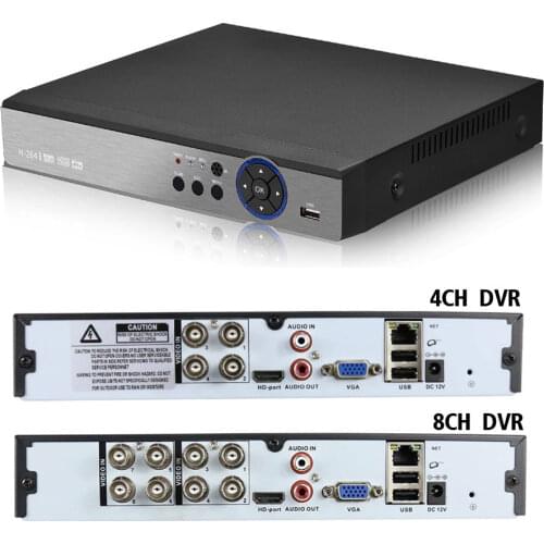 4CH 8CH 5MP HD 4k DVR Video recorder for 5MP AHD TVI camera 4K IP camera P2P NVR cctv system 4TB HDD DVR H.265