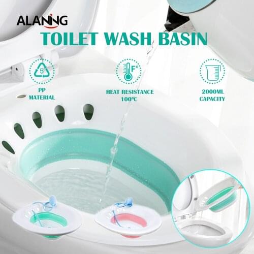 Folding Sitz Bath for Pregnant Women Portable Bidet Female Private Parts Bath Hip Care Wash Butt Basin Shower Hemorrhoid Patient