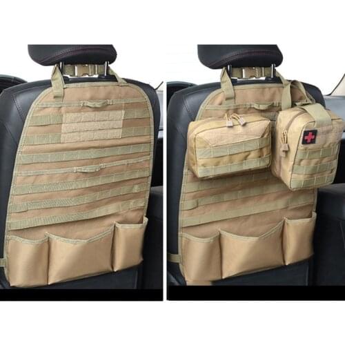 Tactical Car Seat Cover Organizer Pouch Backpack Pockets Hiking Hunting Training Accessories Auto Outdoor driving Storage Bag