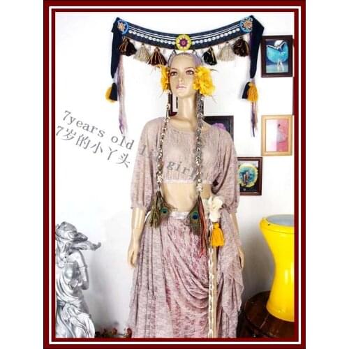 Belly Dance Top Costumes New Style Senior Sexy Lace Bat Sleeve Blouse DM68-72