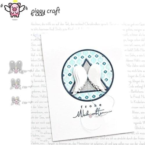 Piggy Craft metal cutting dies cut die mold Four size angel wings Scrapbook paper craft album card punch knife art cutter die