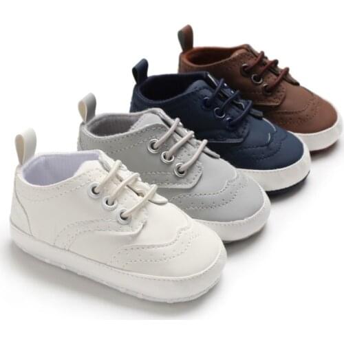 0-18M Newborn Baby Shoes PU Strap Spring Boys Shoes 0-18M Newborn Baby Shoes PU Strap Casual Toddler Prewalker