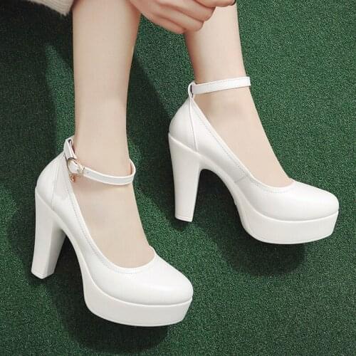 Cheongsam T-seat womens shoes super high-heeled shoes thick with thick bottom round head waterproof platform large size
