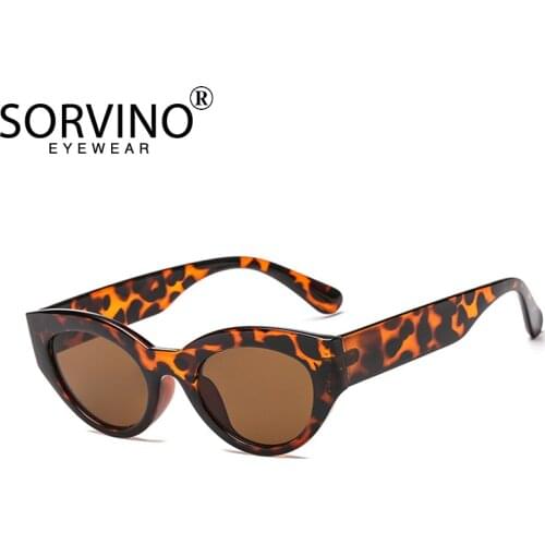 SORVINO 2020 Retro Oversized Cat Eye Sunglasses Women Brand Designer 90s Tinted Cateye Sun Glasses Red Pink Blue Shades SVN78