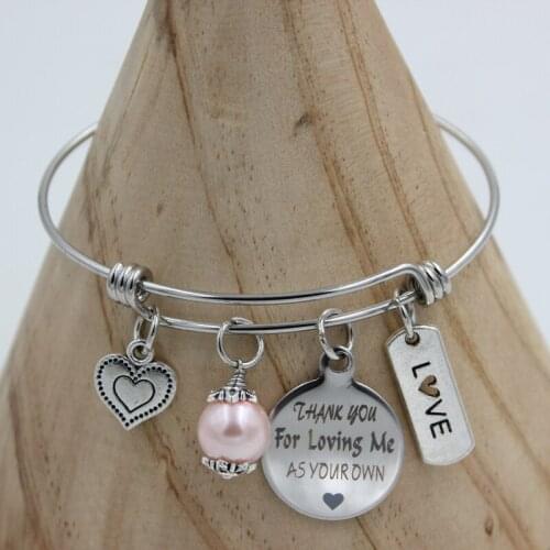 10PCS Stainless Steel Bracelet Wire Expandable Bangle Step Mother Bracelet Bangle Step Mother Gift Step MOM Wedding Jewelry Gift