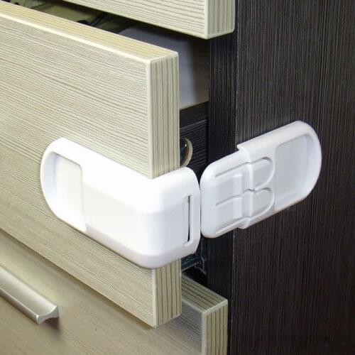 20pcs/Lot Child Baby Drawer Safety Lock Convenient Functional Kids Fridge Toilet Plastic Lock