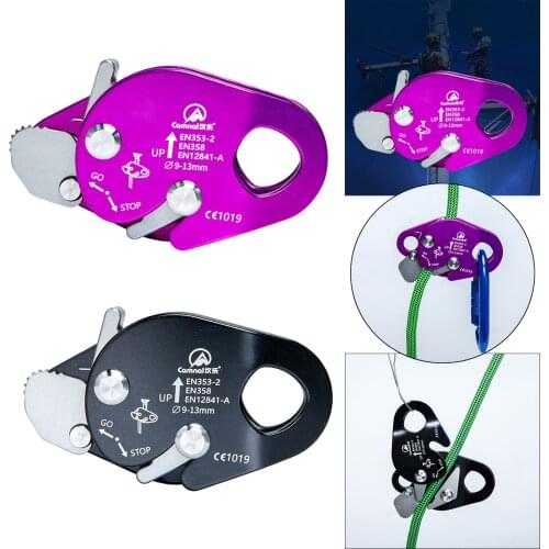 2200KG Load Rocking Protect Belay Pulley Gear Tree Climbing Rope Grab Adjuster Protection Fall Arrester Lanyard Rope Accs