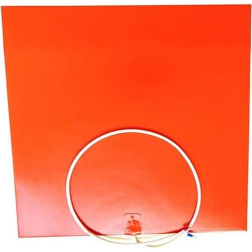 240v 2000w 600*600*1.5mm heat bed for 3d printer adhesive 1 side 100k thermistor 1000mm lead wire out from middle of 1 side