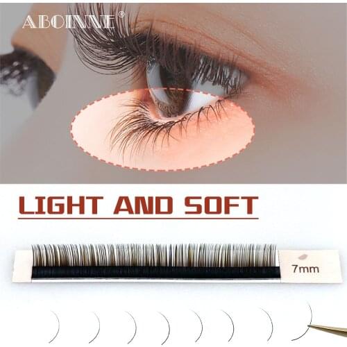 Abonnie Brown Lower Lashes Premium Individual Bottom Eyelash Extensions 0.10 b curl Down Lashes Tray