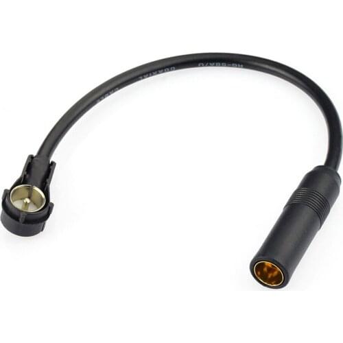 Car AM FM DAB Radio Aerial Antenna Coax 20cm Adapter Lead DIN 41585 to ISO Plug for AUDI SEAT SKODA SMART VW Ford