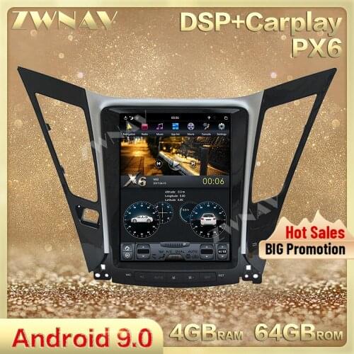 Carplay Tesla Screen Android 9 Car Multimedia Player For Hyundai Sonata 2012 2013 2014 2015 GPS Radio Receiver Stereo Head Unit