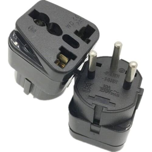ISRAELI Palestine Travel Plug Adapter Universal Outlet Israel 3 Pin Grounded Plug Adaptor 10A 250V