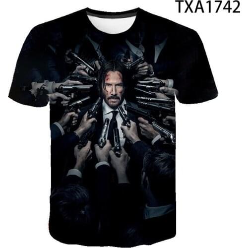 New 2020 Summer John Wick 3D T Shirt Men Women Children Fashion Casual Boy Girl Kids Short Sleeve Printed Cool Tops Tees