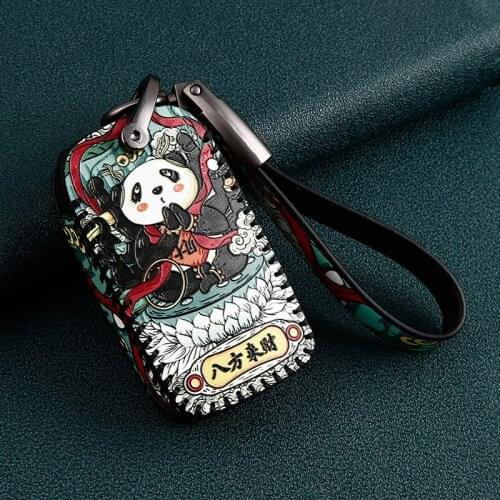 Leather Car Key Case Cover for Roewe RX5 MAX I5 i6 RX3 RX8 erx5 350 360 750 W5 2015 2018 2019 2020 Auto Accessories