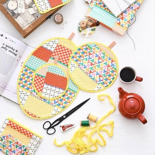 Pastoral Style Cute Drink Coasters Creative Pattern Heat Resistant Pads Cup/Pot Holder Cotton Tea Cup Mat Placemats