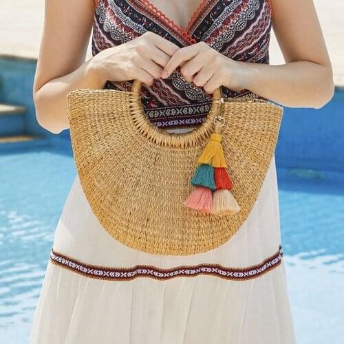 Fashion Multi-Layer Handmade Bohemian Tassel Keychain Bag Pendant Keyring Charm Wild Handbag Pendant Accessories