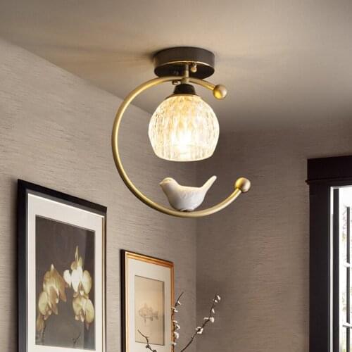 Nordic Balcony Ceiling Light Modern Bird Bedroom Corridor Aisle Entrance Hall Light Creative Dining Room Kitchen Ceiling Lamp