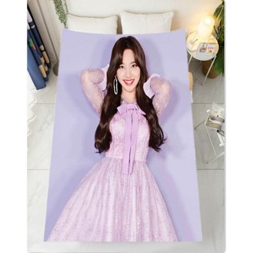 New kpop Lim Na Yeon Blanket Bedding Sofa Bedroom woman Park Ji Hyo Flannel blanket Home Textile gift