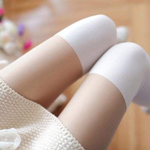 Autumn Winter Tights Women Sexy Thigh High Stockings Patchwork Stitching Pantyhose Seamless Stockings Nylon Medias Hosiery
