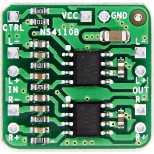 Differential Amplifier Board 2x18W Digital Class D/Class AB Audio Power Amplifier NS4110B Voltage 6-14V