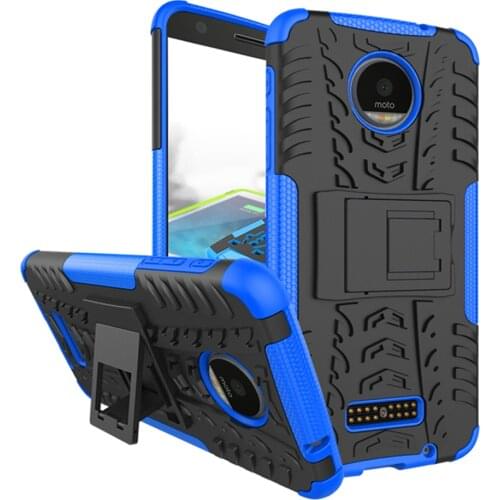 Heavy Duty Armor Shockproof With Stand Function Cover Cases For Moto E3 G5 X 2017 For Moto Z Force Z play G4 play G4 plus