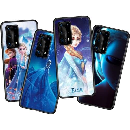 Frozen Princess Silicone Cover For Huawei P40 P30 P20 Pro P10 P9 P8 Lite RU E Mini Plus 2019 2017 Soft Phone Case