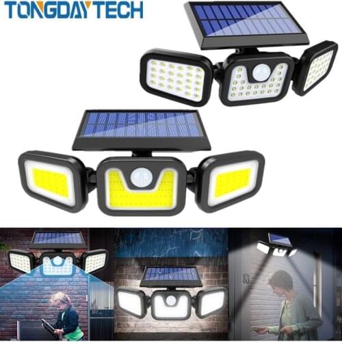 Tongdaytech Solar Light Outdoor Solar Lamp PIR Motion Sensor Wall Light Waterproof Solar Powered Sunlight for Garden Decoration