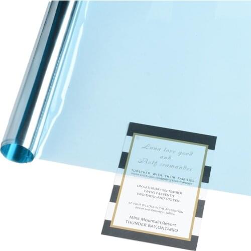 Light Blue 70% VLT Car Windshield Tint Foils UV 99% Solar Protection Film Windscreen Front Rear Window Tints 75cm x 3m