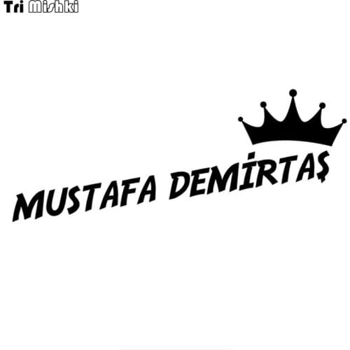 Tri Mishki 10x35.9cm Crown mustafa demirtas turkish car sticker Vinyl Decals Accessories Car Sticker araba aksesuar HZX605