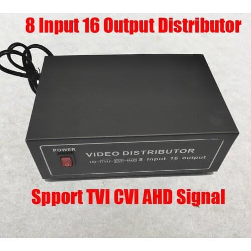 Free Shipping 8 In 16 Out TVI CVI AHD CVBS Signal Video Distributor Amplifier 8CH To 16CH Splitter For CCTV Security Camera