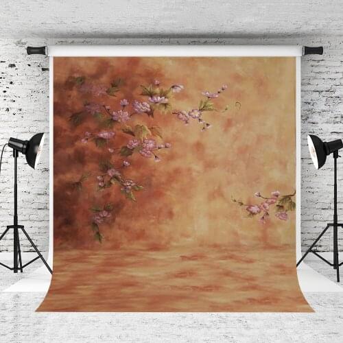 VinylBDS 5X7FT Retro Newborn Studio Backgrounds Painting Flowers Blooming Beauty Photography Backdrops Photo