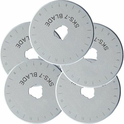 5pcs 45mm Rotary Cutter Cutters Blades Patchwork Round Sewing Fabric Leather Paper Roller Craft Patchwork HandCraft Cutter Tool