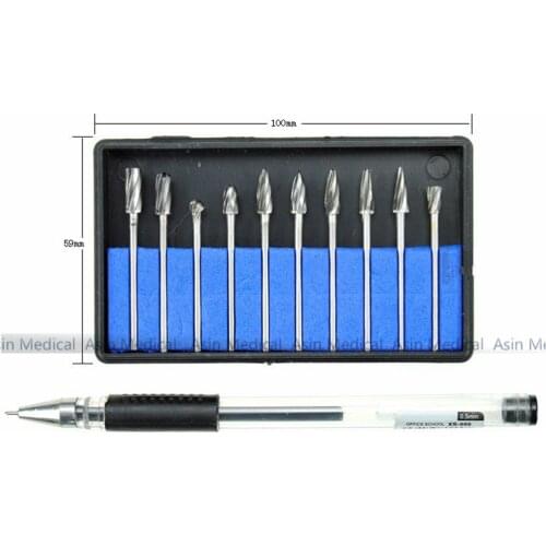High Quality 10pieces Dental Tungsten Steel Nitrate Carbide Burs Drills electric micromotor spare parts
