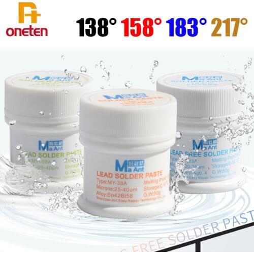 High Quality Lead-free solder paste For CPU Motherboard Solder Contains silver 138 158 183 217 Tin paste phone repair tool