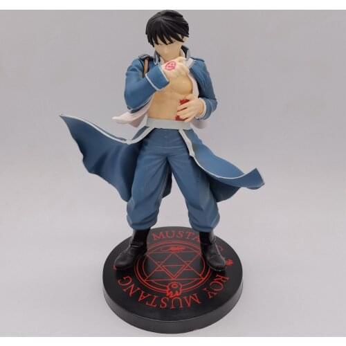 Japan Anime Fullmetal Alchemist Roy Mustang PVC Figure Figurine 18cm Toy Model Statue New With Box