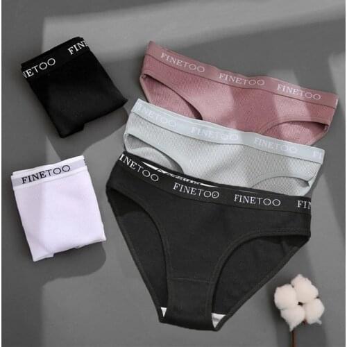 M-2XL Cotton Womens Underwear Panty Sexy Panties Female Underpants Solid Color Panty Intimates Women Lingerie 3PCS/Set