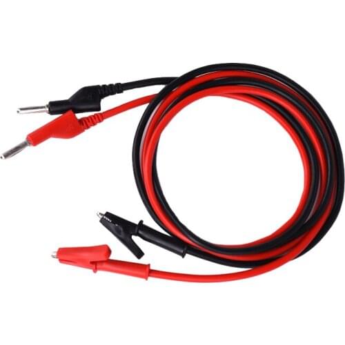 1M Banana Plug and Alligator copper Clip Test lead Crocodile Line diy Wire Clamp Test Voltage Silicone for multimeter